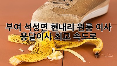 부여 석성면 현내리 원룸 이사, 용달이사 최고 속도로!